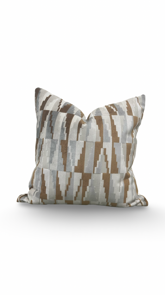Acute Tobacco Slate 20x20" Knife Edge Decorative Throw Pillow