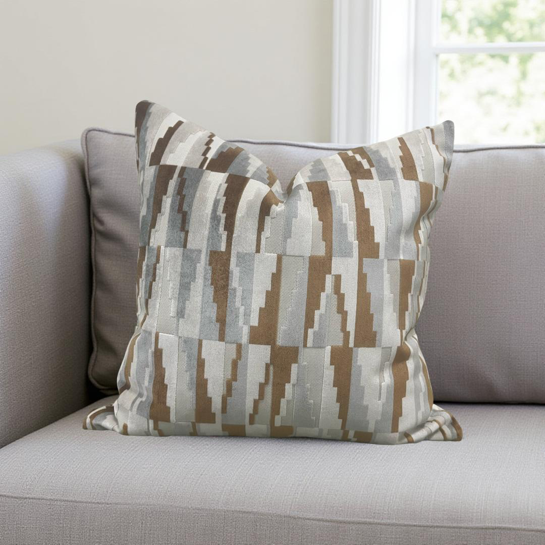 Acute Tobacco Slate 20x20" Knife Edge Decorative Throw Pillow