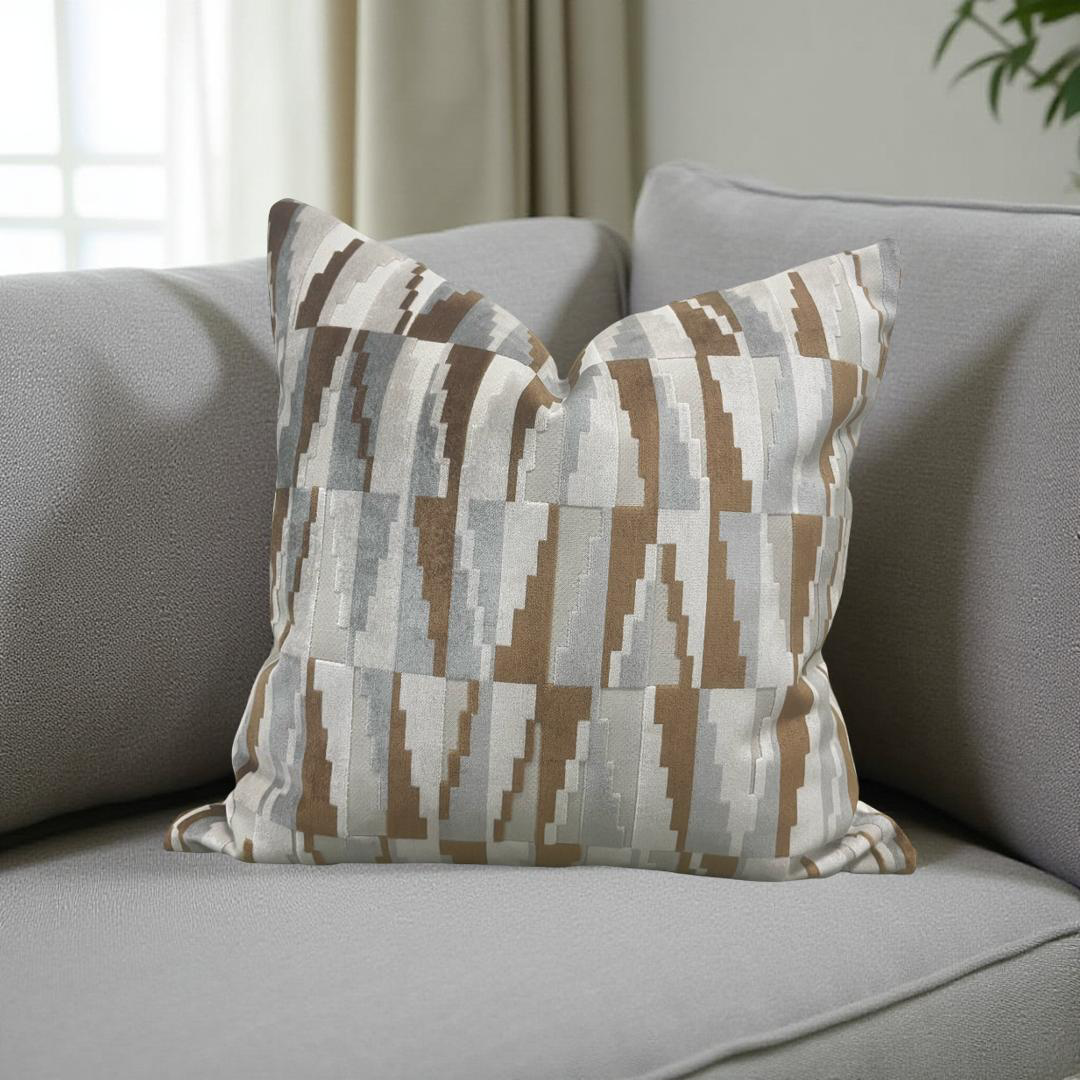 Acute Tobacco Slate 20x20" Knife Edge Decorative Throw Pillow