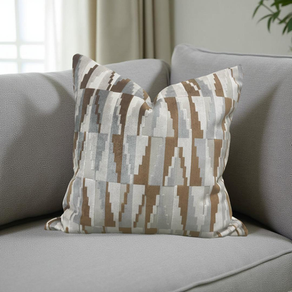 Acute Tobacco Slate 20x20" Knife Edge Decorative Throw Pillow