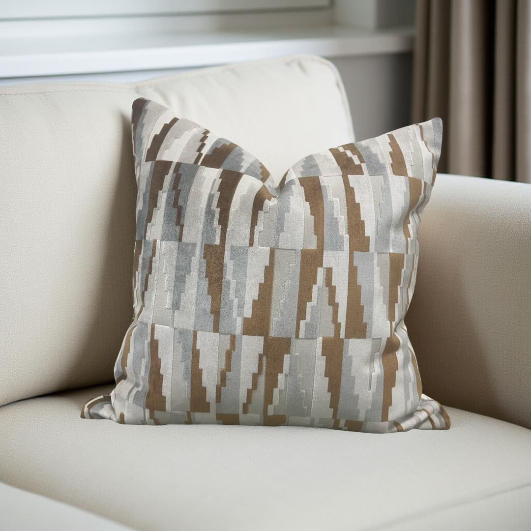Acute Tobacco Slate 20x20" Knife Edge Decorative Throw Pillow