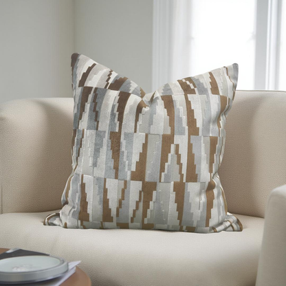 Acute Tobacco Slate 20x20" Knife Edge Decorative Throw Pillow
