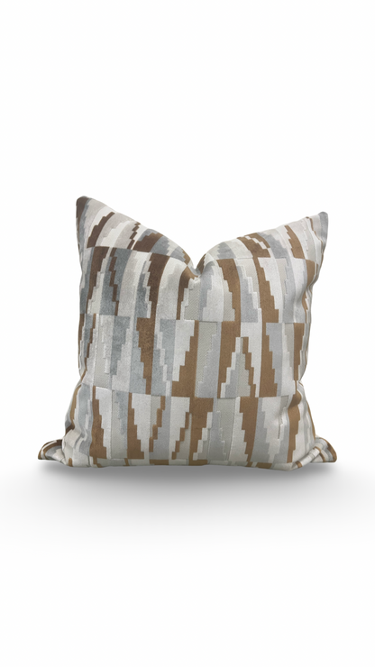 Acute Tobacco Slate 20x20" Knife Edge Decorative Throw Pillow