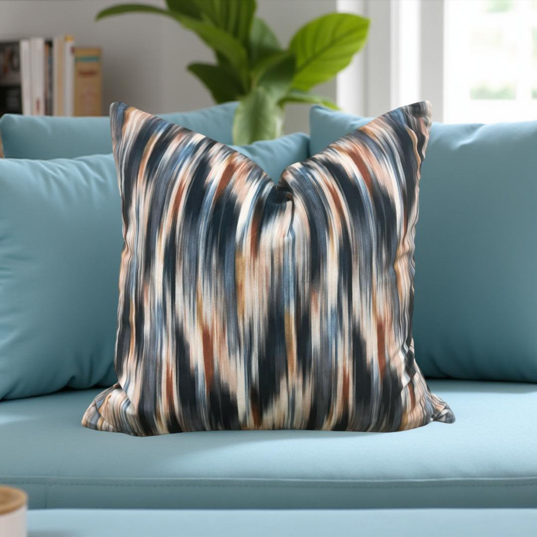 Melange Multi 18X18" Knife Edge Decorative Throw Pillow