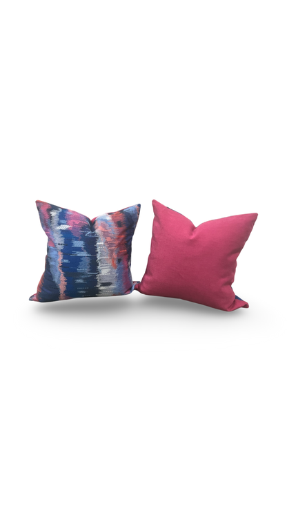 Wilderness Lapis Carnelian Ruby 18X18" Knife Edge Decorative Throw Pillow