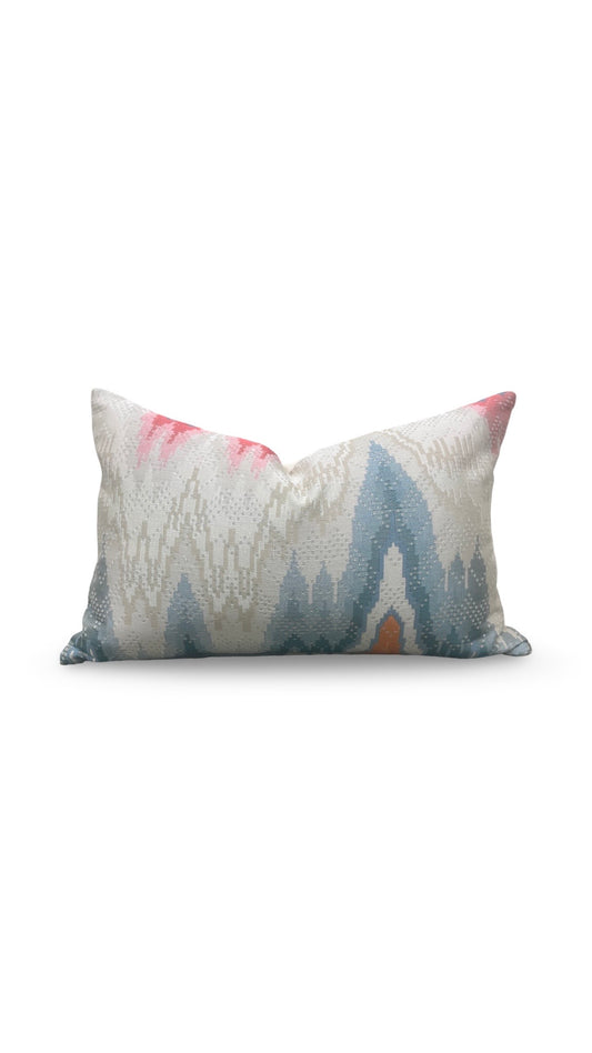Scalamandre Lumbar Pillow Bargello Bloom 12x18" Knife Edge Cover