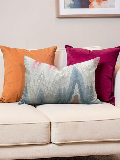 Scalamandre Lumbar Pillow Bargello Bloom 12x18" Knife Edge Cover