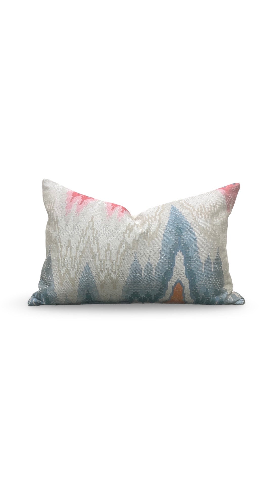 Scalamandre Lumbar Pillow Bargello Bloom 12x18" Knife Edge Cover