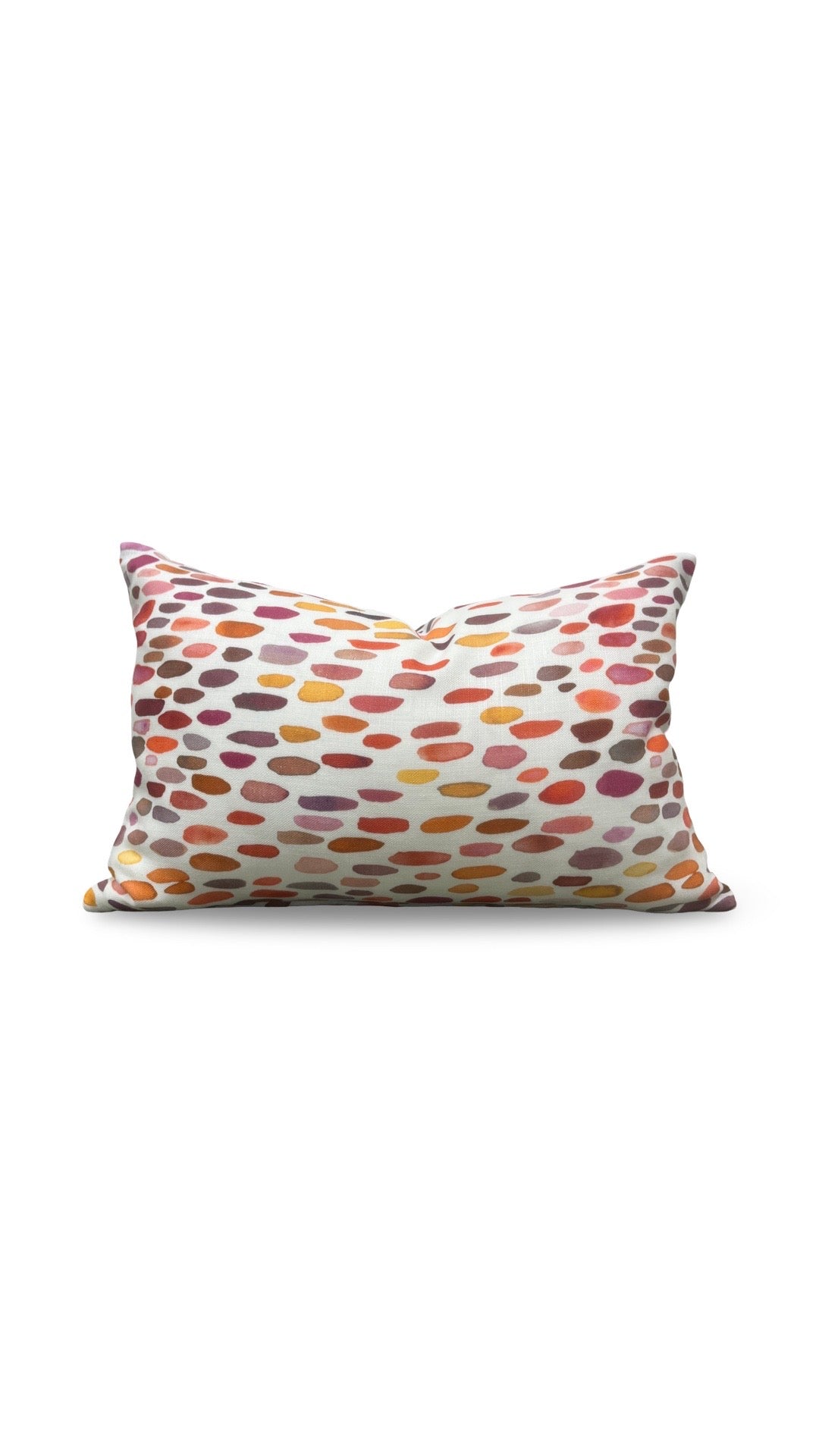 Jamboree Print Lumbar Pillow Wild Berry 12x18" Knife Edge Cover