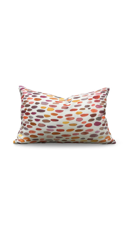 Jamboree Print Lumbar Pillow Wild Berry 12x18" Knife Edge Cover