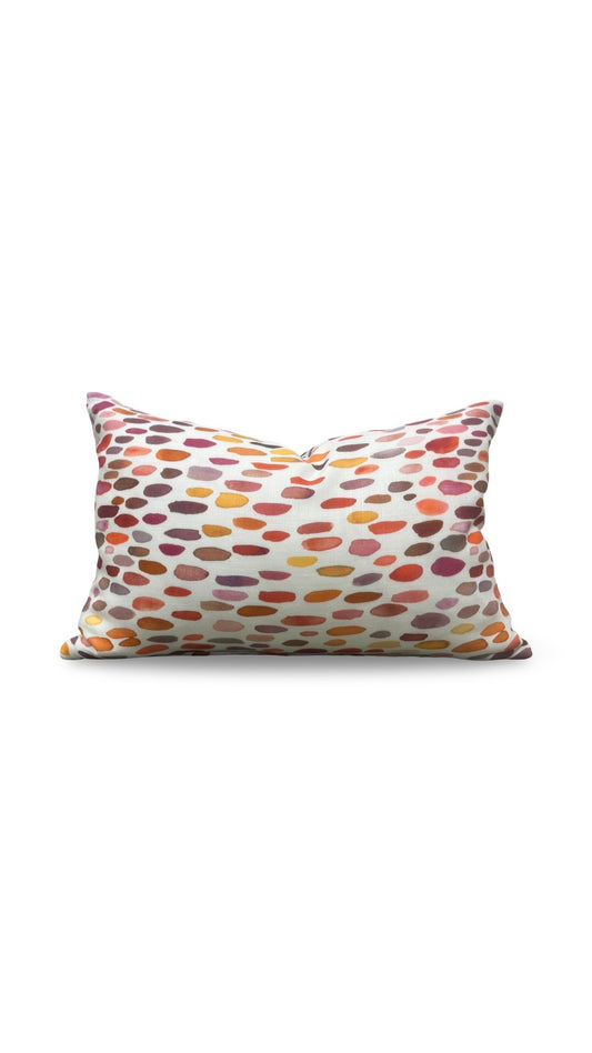 Jamboree Print Lumbar Pillow Wild Berry 12x18" Knife Edge Cover