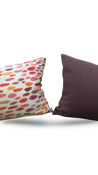Jamboree Print Lumbar Pillow Wild Berry 12x18" Knife Edge Cover