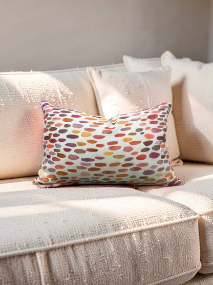 Jamboree Print Lumbar Pillow Wild Berry 12x18" Knife Edge Cover