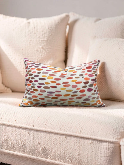 Jamboree Print Lumbar Pillow Wild Berry 12x18" Knife Edge Cover