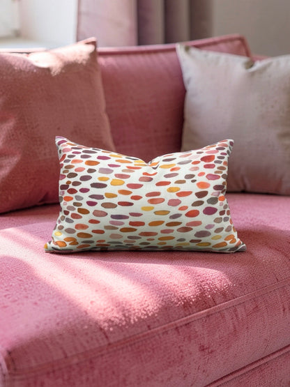 Jamboree Print Lumbar Pillow Wild Berry 12x18" Knife Edge Cover