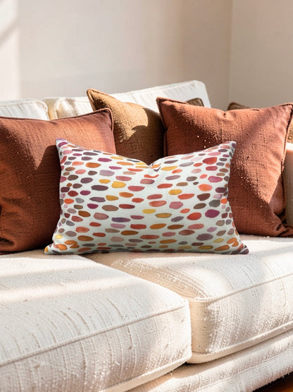 Jamboree Print Lumbar Pillow Wild Berry 12x18" Knife Edge Cover