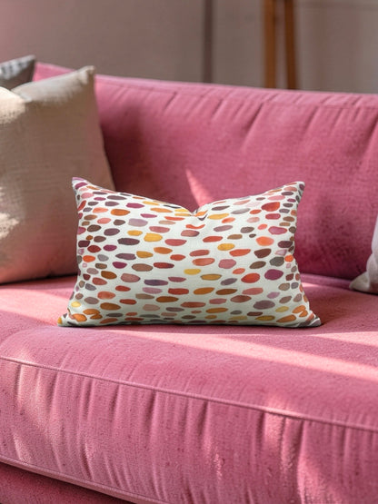 Jamboree Print Lumbar Pillow Wild Berry 12x18" Knife Edge Cover