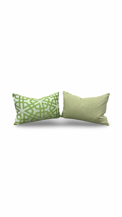 Lisbon Weave Palm 12X18" Knife Edge Decorative Lumbar Pillow