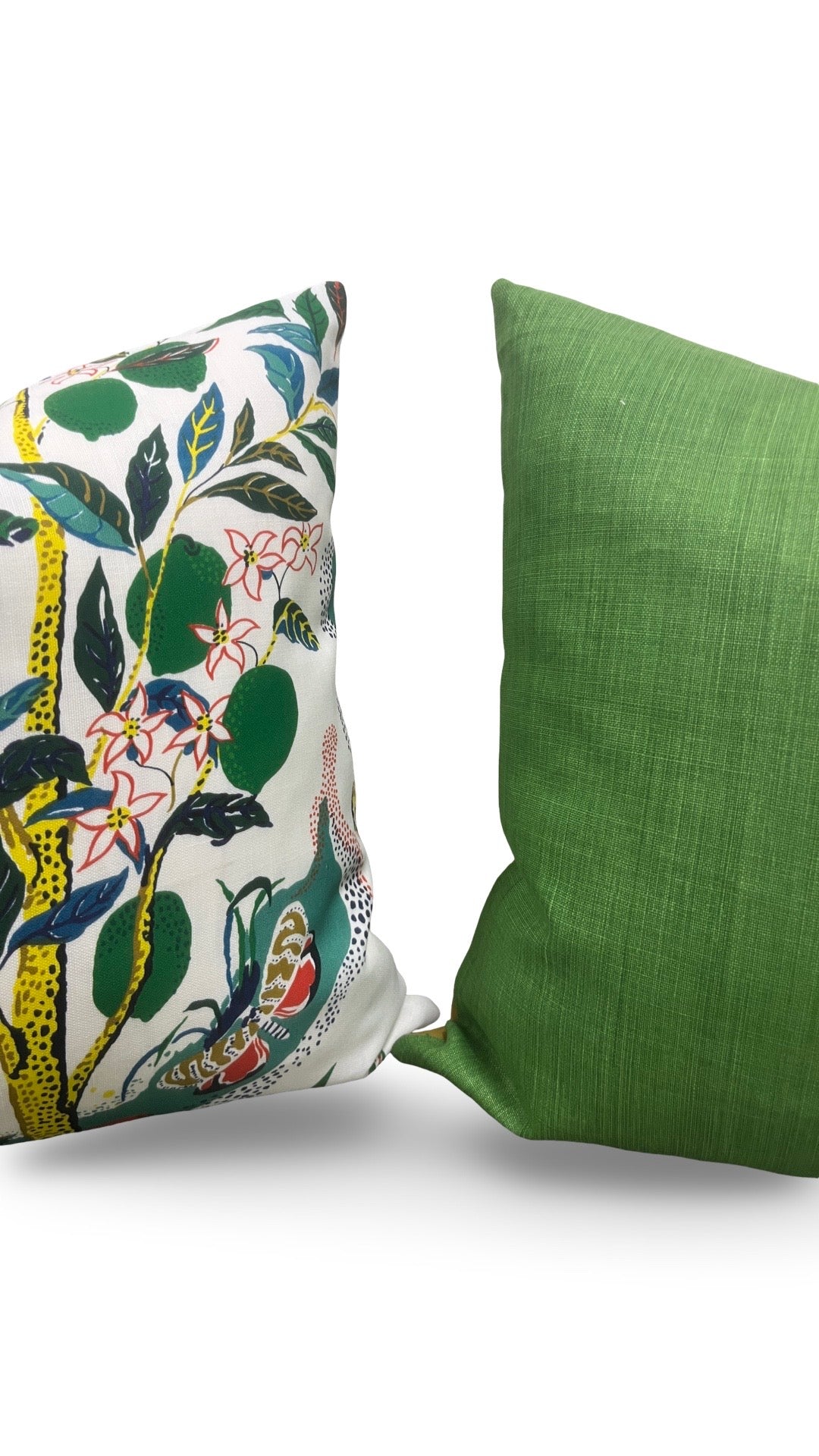 Schumacher Decorative Pillow Citrus Garden 20x20" Knife Edge Cover