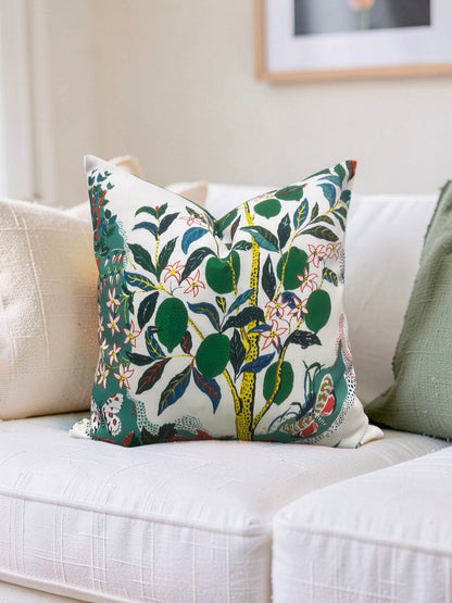 Schumacher Decorative Pillow Citrus Garden 20x20" Knife Edge Cover