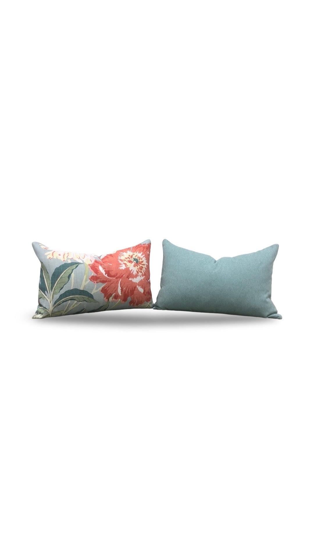 Schumacher Lumbar Pillow Enchanted Garden 12x18" Knife Edge Cover