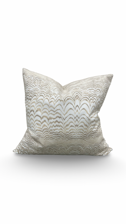 Schumacher Fabric Ink Wave 22x22" Knife Edge Decorative Throw Pillow