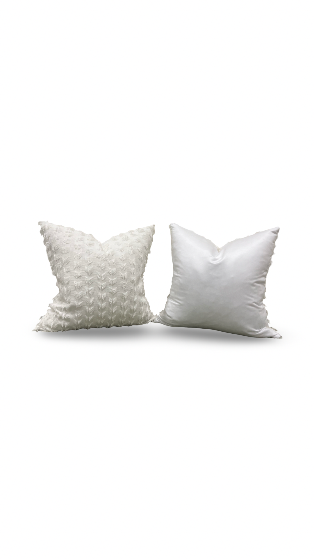 Decorative Pillow Montego Fringe Snow 22x22" Knife Edge Cover