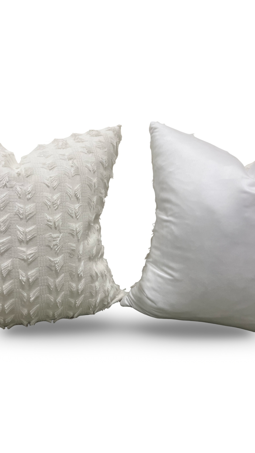 Decorative Pillow Montego Fringe Snow 20x20" Knife Edge Cover