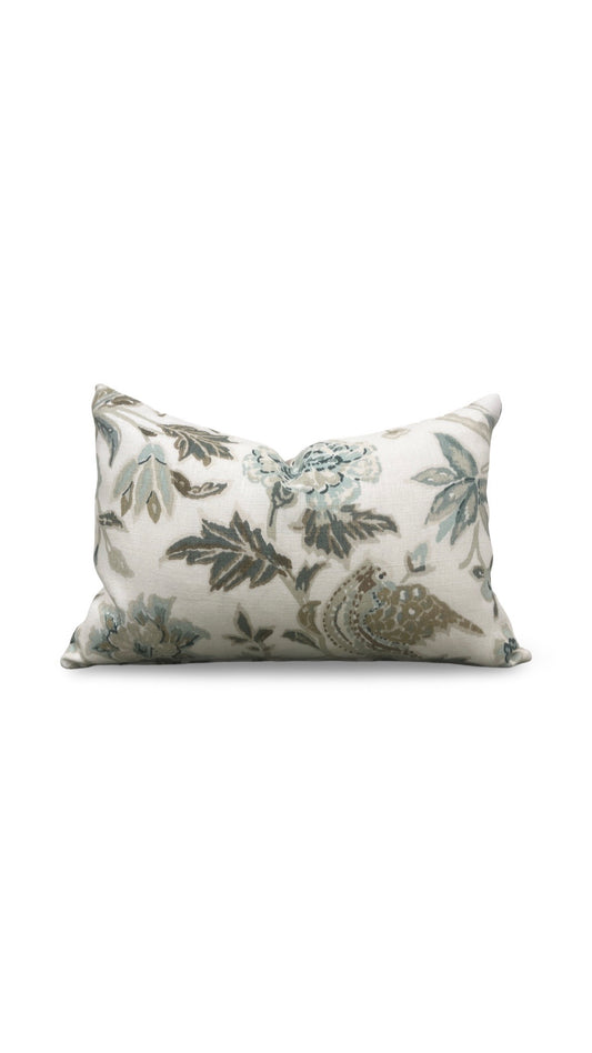 Schumacher Lumbar Pillow Camberwell Vase 12x18" Knife Edge Cover