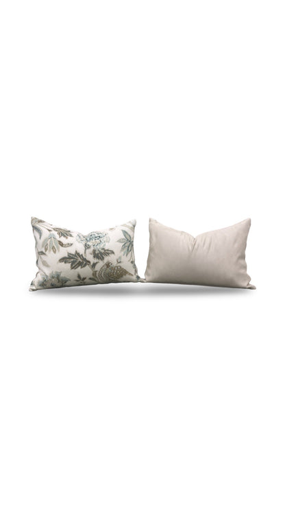 Schumacher Lumbar Pillow Camberwell Vase 12x18" Knife Edge Cover