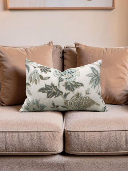 Schumacher Lumbar Pillow Camberwell Vase 12x18" Knife Edge Cover