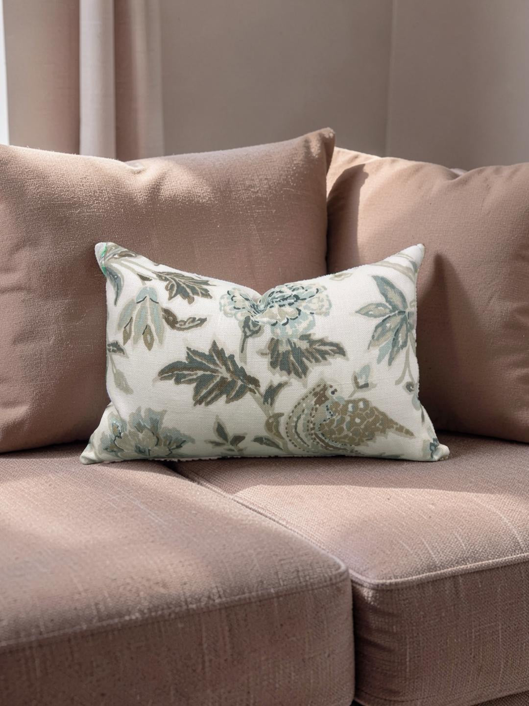 Schumacher Lumbar Pillow Camberwell Vase 12x18" Knife Edge Cover