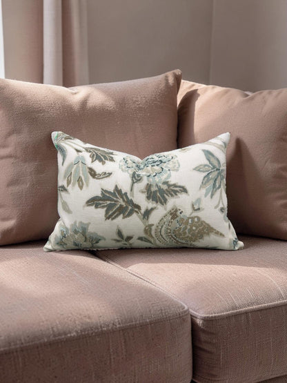 Schumacher Lumbar Pillow Camberwell Vase 12x18" Knife Edge Cover