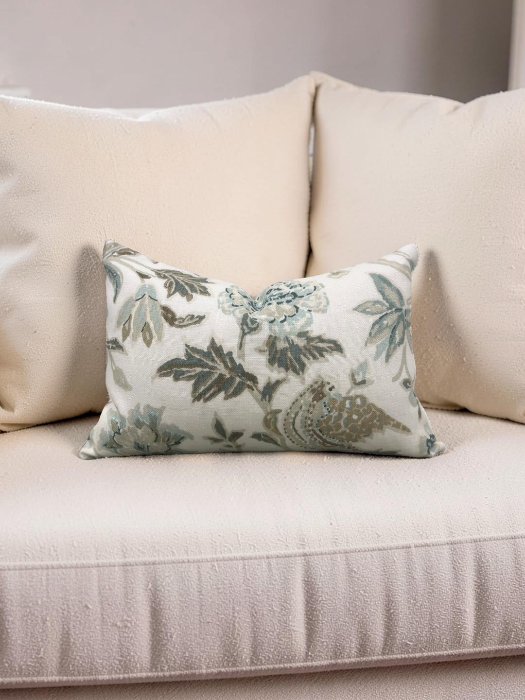 Schumacher Lumbar Pillow Camberwell Vase 12x18" Knife Edge Cover