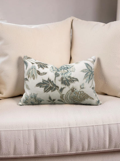 Schumacher Lumbar Pillow Camberwell Vase 12x18" Knife Edge Cover