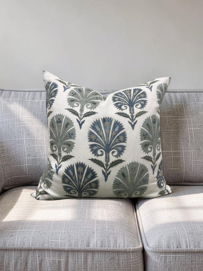 Schumacher Decorative Pillow Suzani Carnation 22x22" Knife Edge Cover