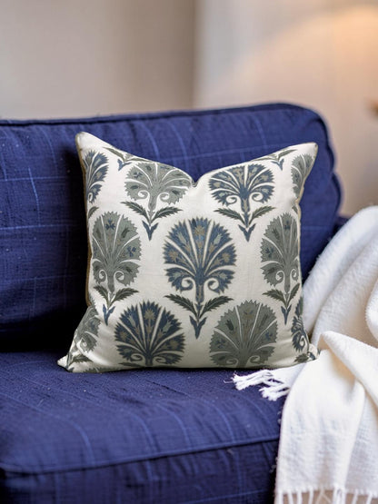Schumacher Decorative Pillow Suzani Carnation 22x22" Knife Edge Cover