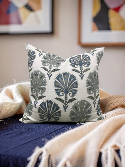 Schumacher Decorative Pillow Suzani Carnation 22x22" Knife Edge Cover