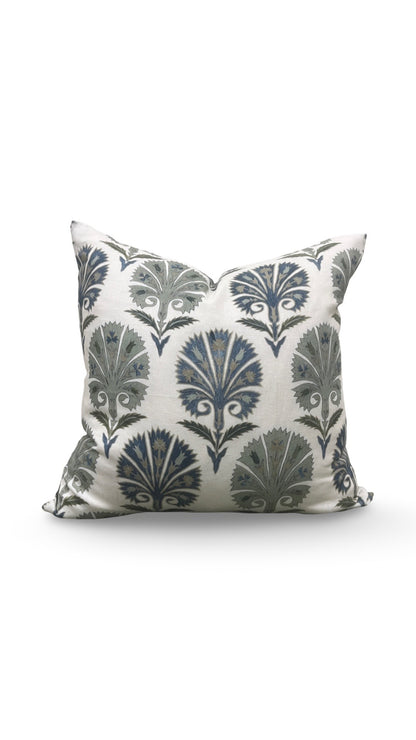 Schumacher Decorative Pillow Suzani Carnation 22x22" Knife Edge Cover