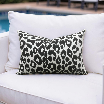 Outdoor Lumbar Pillow Iconic Leopard Knife Edge Cover