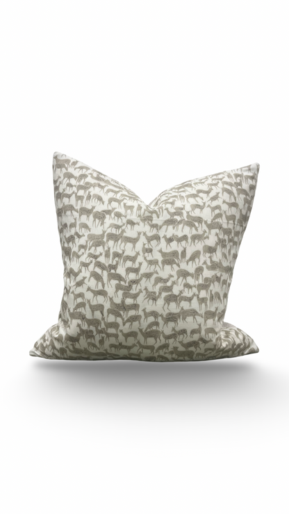 Decorative Pillow Fauna Natural 18x18" Knife Edge Cover