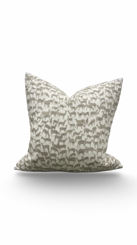 Decorative Pillow Fauna Natural 18x18" Knife Edge Cover