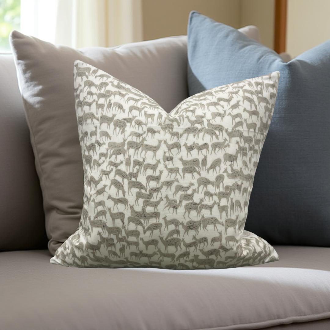 Decorative Pillow Fauna Natural 18x18" Knife Edge Cover