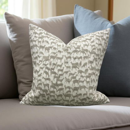 Decorative Pillow Fauna Natural 18x18" Knife Edge Cover