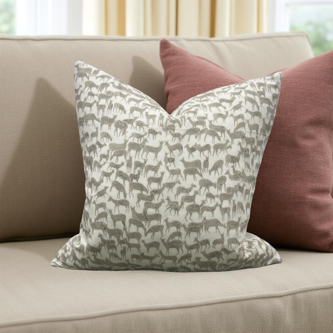Decorative Pillow Fauna Natural 18x18" Knife Edge Cover