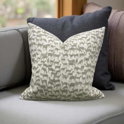 Decorative Pillow Fauna Natural 18x18" Knife Edge Cover