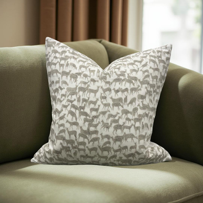 Decorative Pillow Fauna Natural 18x18" Knife Edge Cover