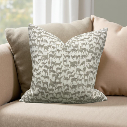 Decorative Pillow Fauna Natural 18x18" Knife Edge Cover