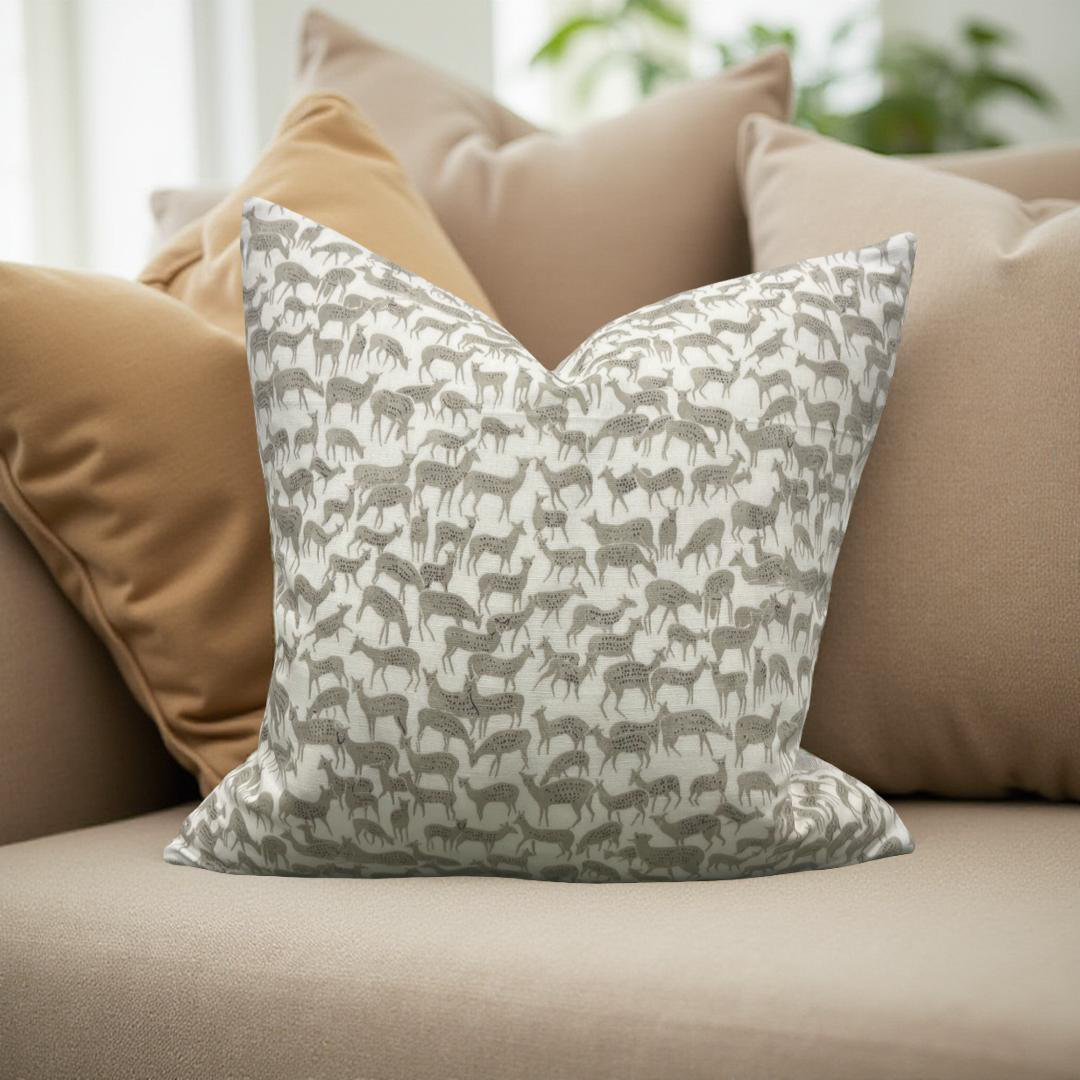 Decorative Pillow Fauna Natural 18x18" Knife Edge Cover