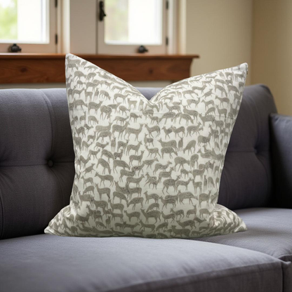 Decorative Pillow Fauna Natural 18x18" Knife Edge Cover